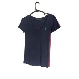 Ralph Lauren POLO Vintage Navy Polo Shirt Short Sleeve Top Small